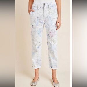 Anthropologie The Wanderers Splatter Women's Cropped Pants